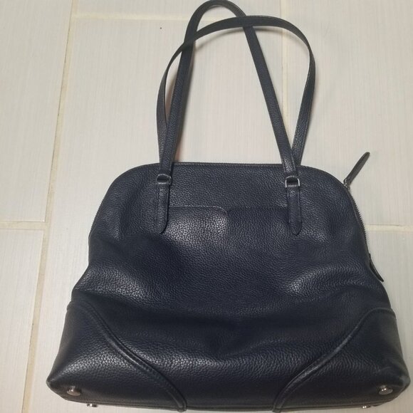 Kate Spade Navy Blue Leather Tote - Picture 7 of 15